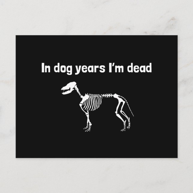In Hunde bin ich tot Postkarte (Vorderseite)