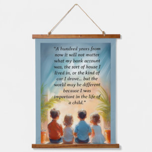 In hundert Jahren Wandteppich Mit Holzrahmen