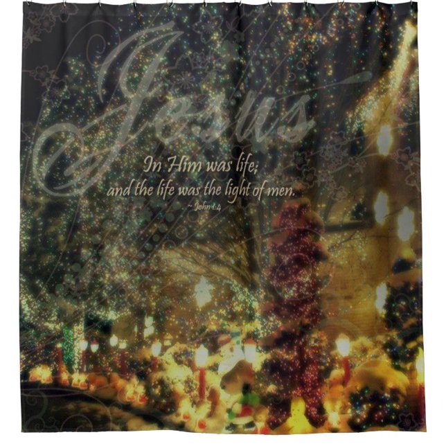 In ihm war das Leben Duschvorhang (Vorderseite)