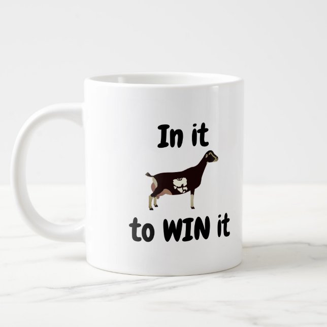 In ihm zu gewinnen - LaMancha Milchziege Jumbo-Tasse (Links)