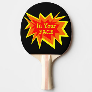 In Ihrem Gesichts-Klingeln Pong Paddel Tischtennis Schläger