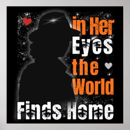 In ihren Augen findet die Welt Zuhause - Romantisc Poster