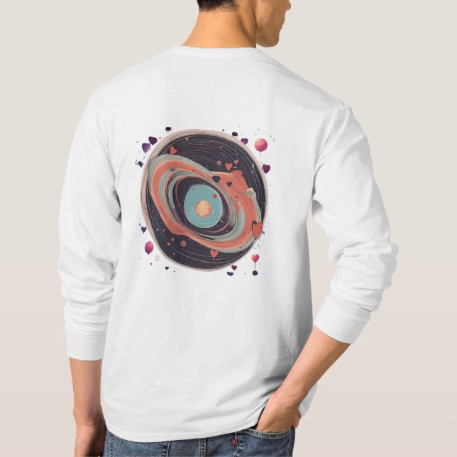 💖 🌠 "In Ihrer Umlaufbahn gefangen" T-Shirt (Rückseite)