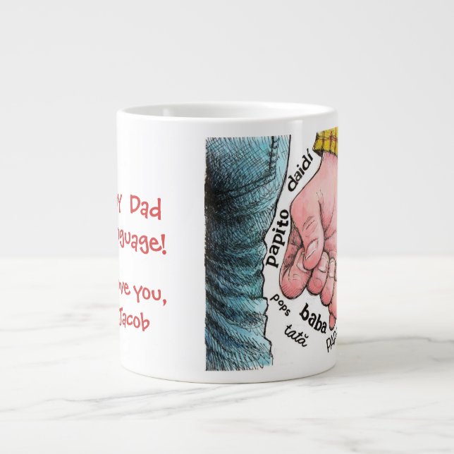 In irgendeinem Sprachen… Vater Jumbo-Tasse (Vorderseite)
