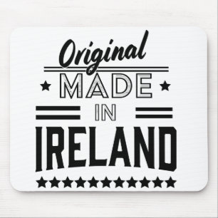 In Irland hergestellt, schönes Retro-Logo. Mousepad