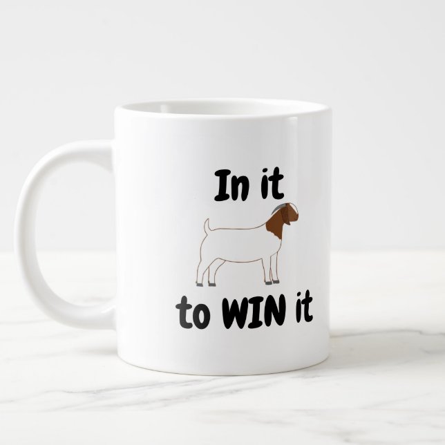 In it to WIN it - Boer Goat Jumbo-Tasse (Links)