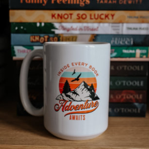 In jedem Buchabenteuer wird Buch Lover Tasse erwar