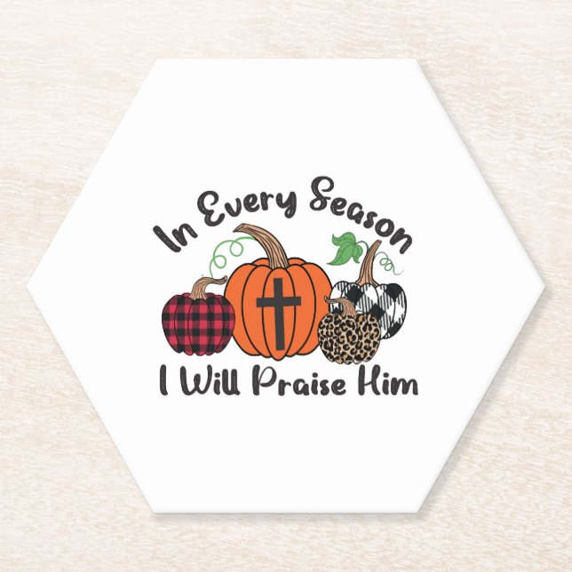 In jeder Saison werde ich ihn preisen Leopard Karo Untersetzer (Vorderseite)