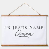 In Jesus Name Amen Christliche Bibelzitat Holz