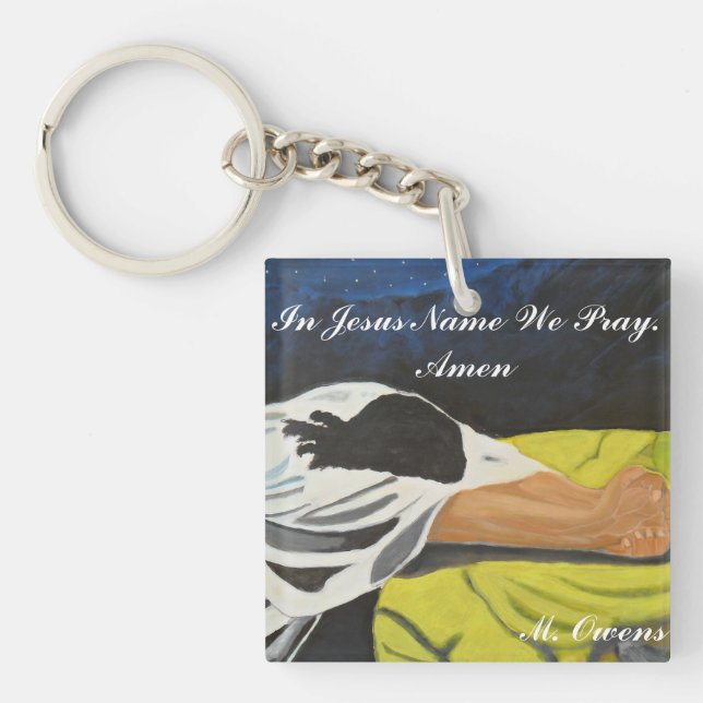 In Jesus Name beten wir. Amen Key Chain Schlüsselanhänger (Vorderseite)
