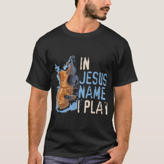 In Jesus Name spiele ich Gitarre Christlich Music  T-Shirt