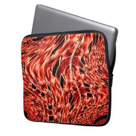 In Korallen gespiegelte Quadrate Laptopschutzhülle