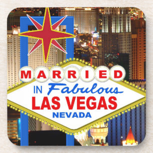 In LAS VEGAS geheiratet Untersetzer