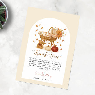 In Liebe Boho Babydusche fallen Dankeskarte