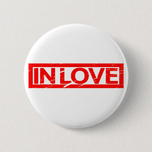 In Liebe Briefmarke Button