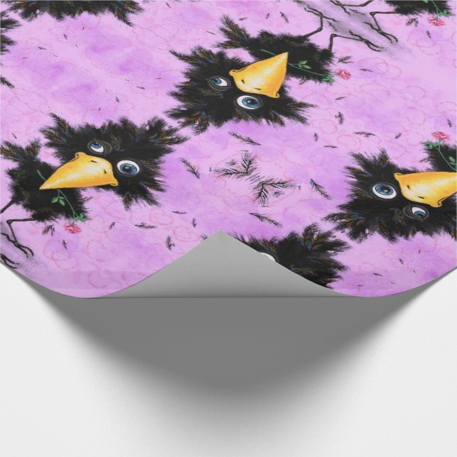In Liebe Crow - Funny Geschenkpapier (Ecke)