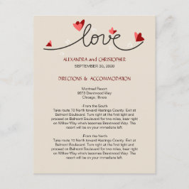 In Liebe einfache, elegante Textrichtungen Begleitkarte