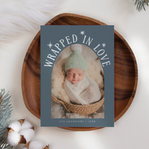 In Liebe geschnappt Slate Foto Birth Ankündigung