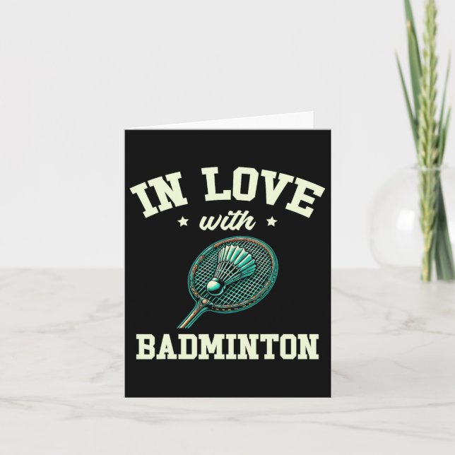In Liebe mit Dminton Racket Shuttle Karte (Vorderseite)