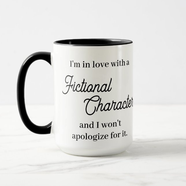 In Liebe mit einem fiktiven Zeichen Tasse (Links)