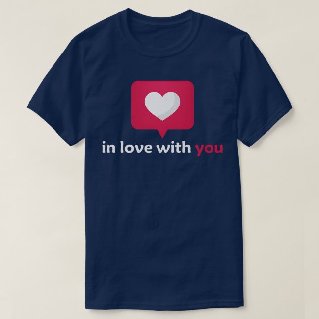 in Liebe mit Ihnen Männer und Frauen T-Shirt (Design vorne)