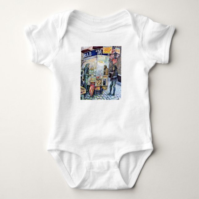 in Liebe mit Schwierigkeiten und in Schwierigkeite Baby Strampler (Vorderseite)
