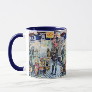 in Liebe mit Schwierigkeiten und in Schwierigkeite Tasse