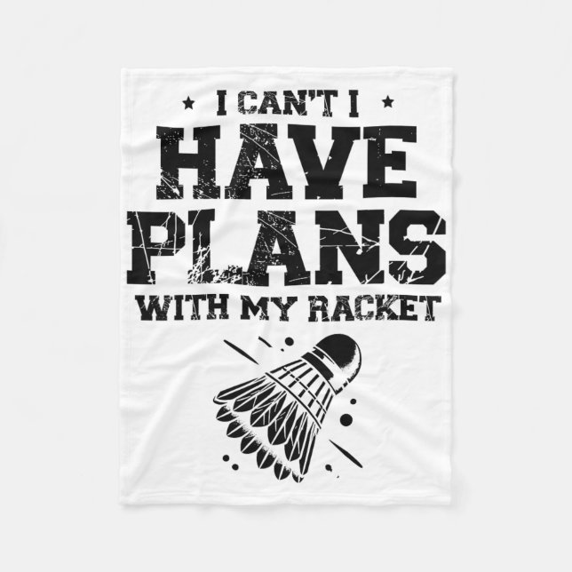 In Liebe mit Shuttle Badminton Player Shuttle Rack Fleecedecke (Vorderseite)
