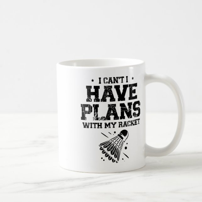 In Liebe mit Shuttle Badminton Player Shuttle Rack Kaffeetasse (Rechts)