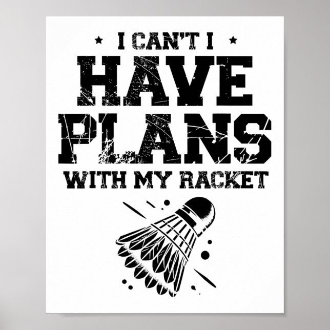 In Liebe mit Shuttle Badminton Player Shuttle Rack Poster (Vorne)