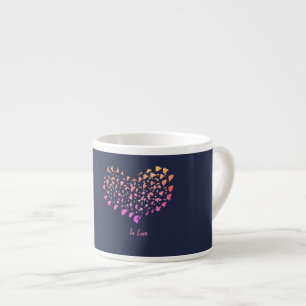 In Liebe Rosa Lila Herz Kaffee Espresso Tasse Cup