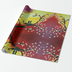 In Liebe, Vögel, Nest Art Wrapping Paper Geschenkpapier