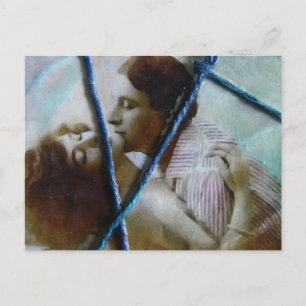 in Liebe zusammengepackt Postkarte