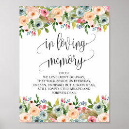 In liebevollem Gedächtnis Gedenktisch Hochzeit Sig Poster