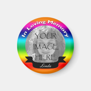In liebevollem Gedächtnis-Regenbogen-Foto-Magnete Magnet