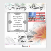 In liebevollem Memory Vinyl Aufkleber