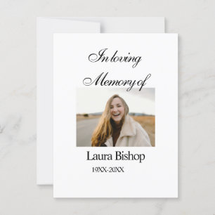 In liebevoller Erinnerung an Funeral-Andenken Name Postkarte