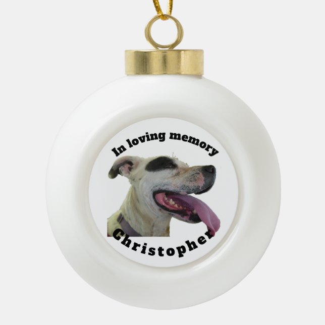 In liebevoller Erinnerung Keramik Ball Weihnachtss Keramik Kugel-Ornament (Vorderseite)