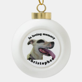 In liebevoller Erinnerung Keramik Ball Weihnachtss Kugel-Ornament