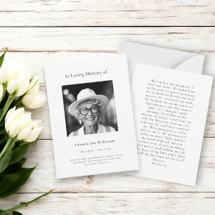 in liebevoller Erinnerung moderne einfache Gebetsk Mitteilungskarte