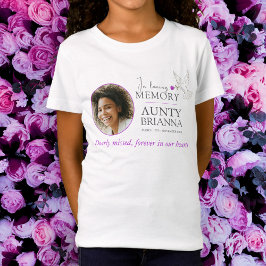 In liebevoller Erinnerung taub lila Rose Foto Beer T-Shirt