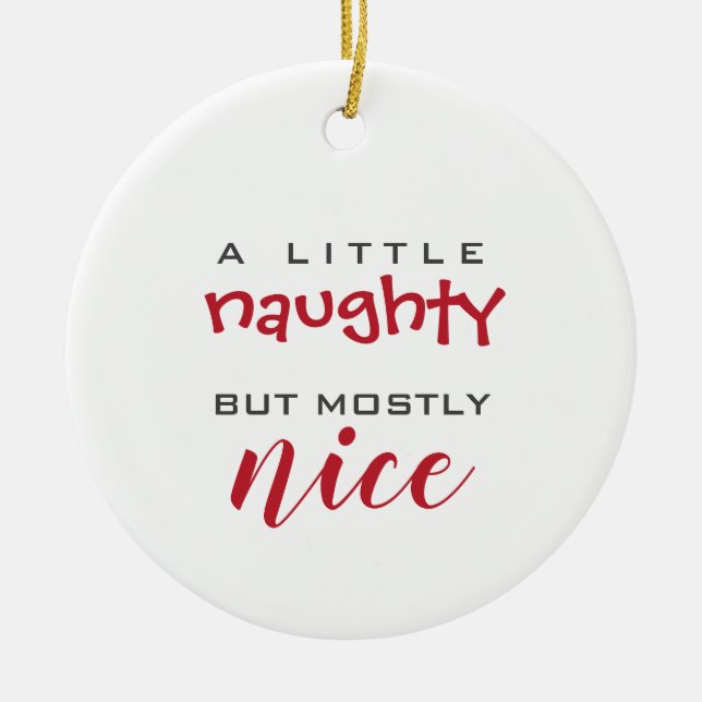 In little naughty mostly nice christmas ornament (Vorne)