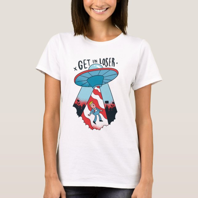 In lockere Alien Trump Entführung T-Shirt (Vorderseite)