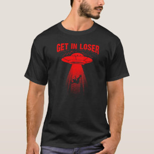 In lockerer Alien Niedliche Entführungen Mädchen T-Shirt