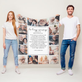 In Love Memory 14-Foto-Name und individuelles Ange Fleecedecke