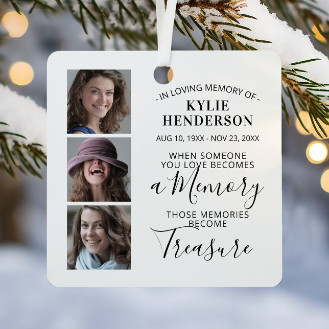 In Love Memory 3 Foto Weihnachten Ornament Aus Metall (Von Creator hochgeladen)