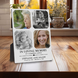 In Love Memory 4 Foto Collage Beileid Fotoplatte
