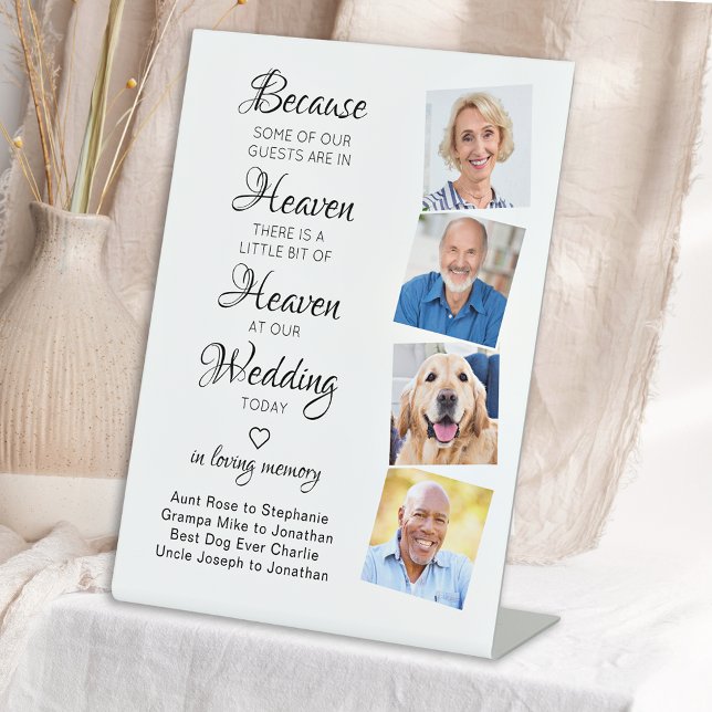 In Love Memory 4 Foto Heaven Wedding Memorial Sockelschild (Von Creator hochgeladen)