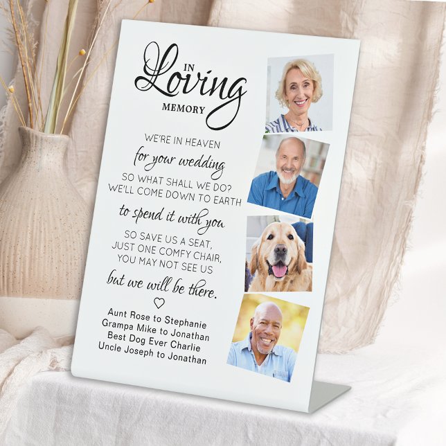 In Love Memory 4 Foto Heaven Wedding Memorial Sockelschild (Von Creator hochgeladen)