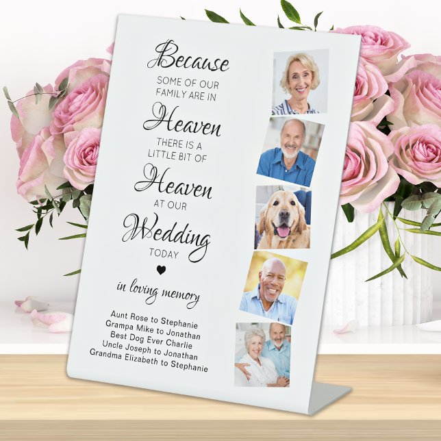 In Love Memory 5 Foto Heaven Wedding Memorial Sockelschild (Von Creator hochgeladen)